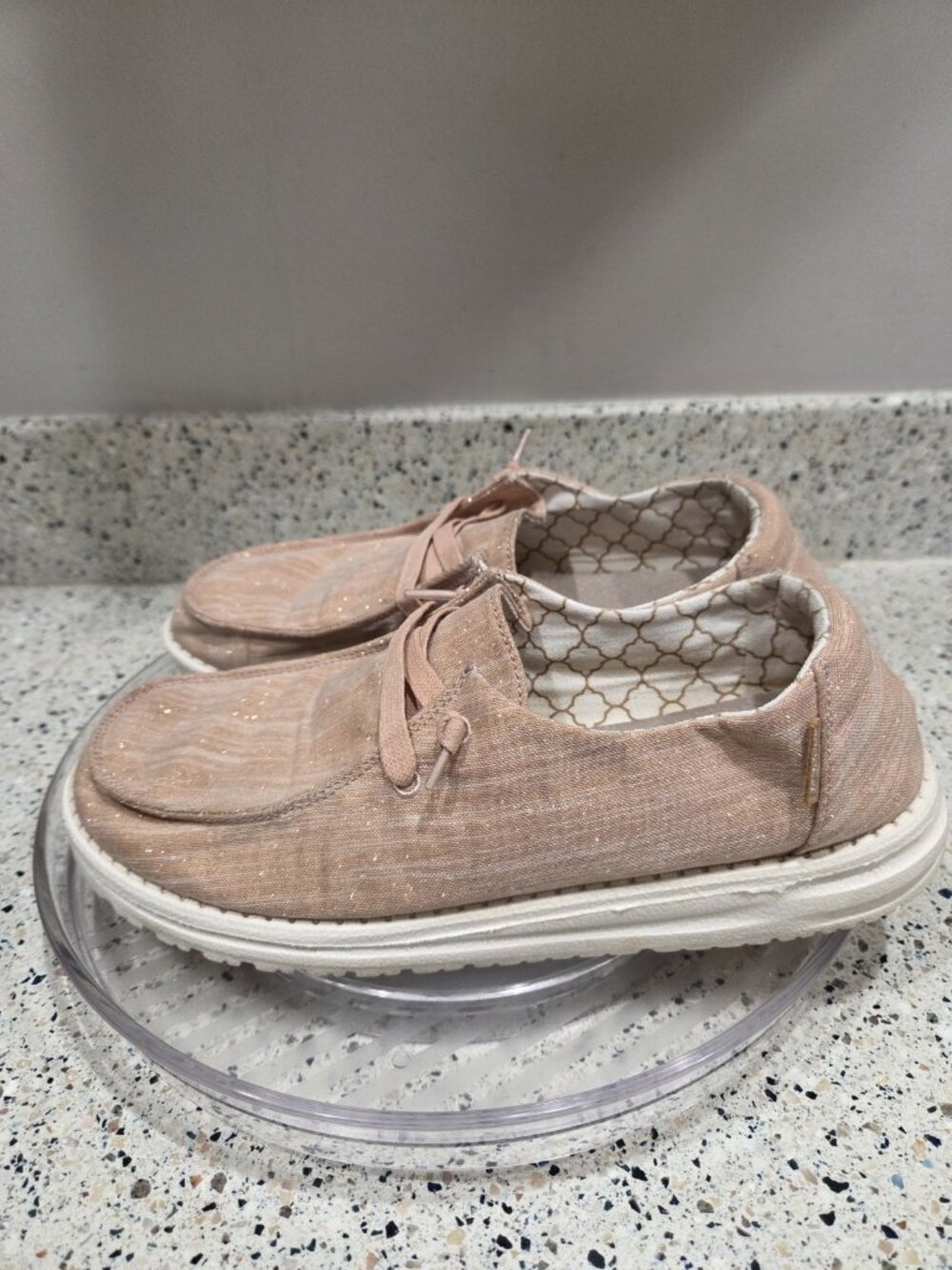 Hey Dude Women's WENDY Sparkling Rose Gold US Women's 9 WIDE - Picture 4 of 6